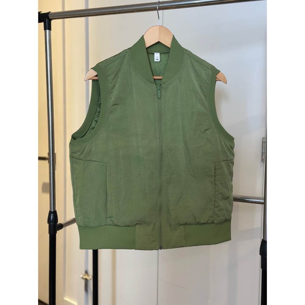 Vest Non-Stop Bomber Vest Green Foliage Size 12